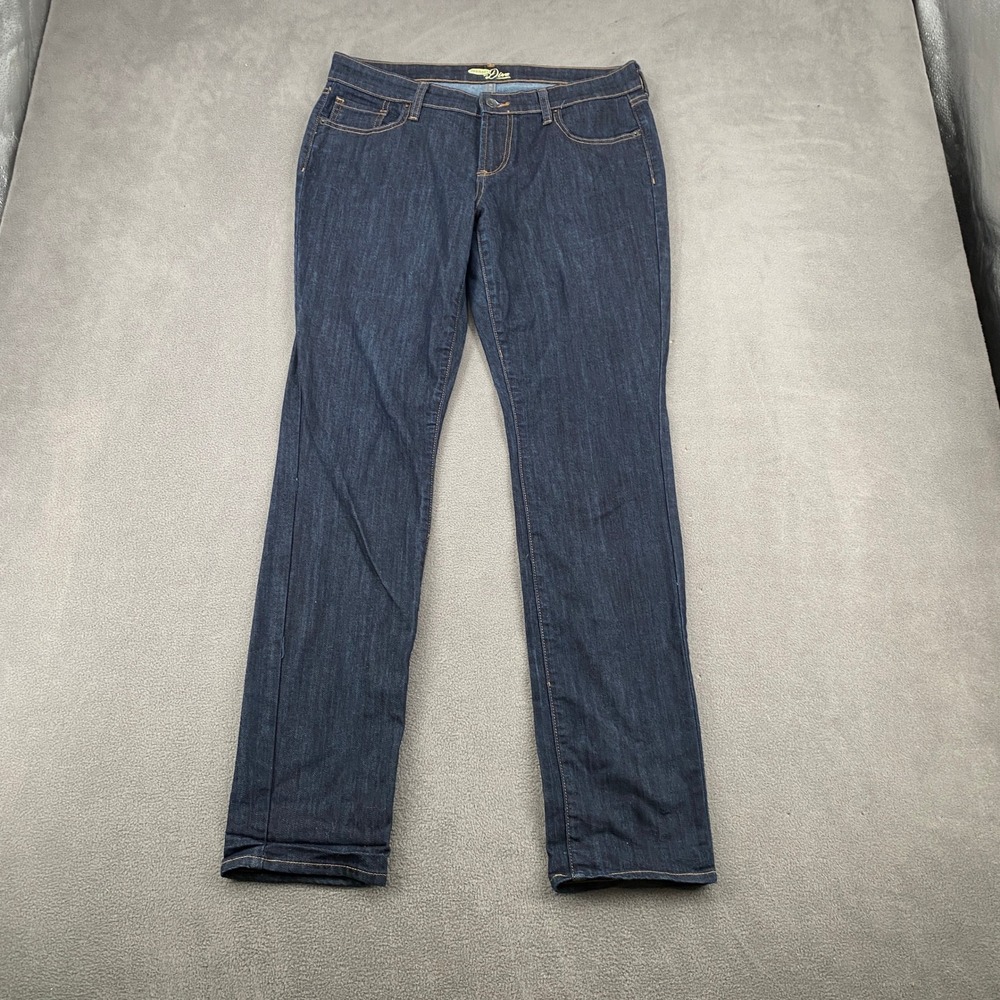 Old Navy The Diva Dark‎ Wash Straight Leg Jeans Womens 10 Long Blue Denim 5310